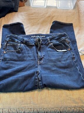 American Eagle Outfitters Dark Blue Stretch Jeggings